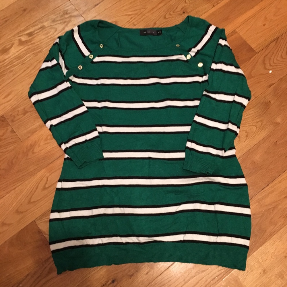 Limited crew neck striped sweater size M